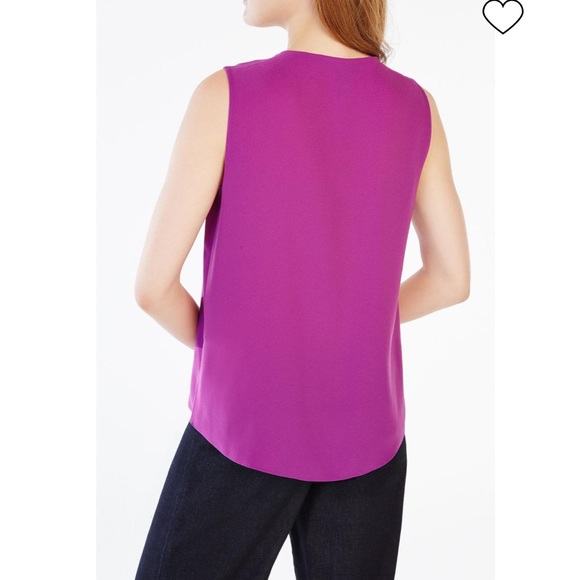 BCBG Maxazria Women’s Magenta Lace Up Sleeveless Top Size Small - Picture 2 of 10